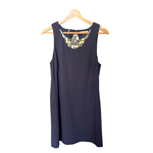 Classic Elegant Demure and Casual navy blue Rebecca Taylor dress size 8 (M) - Picture 1 of 4